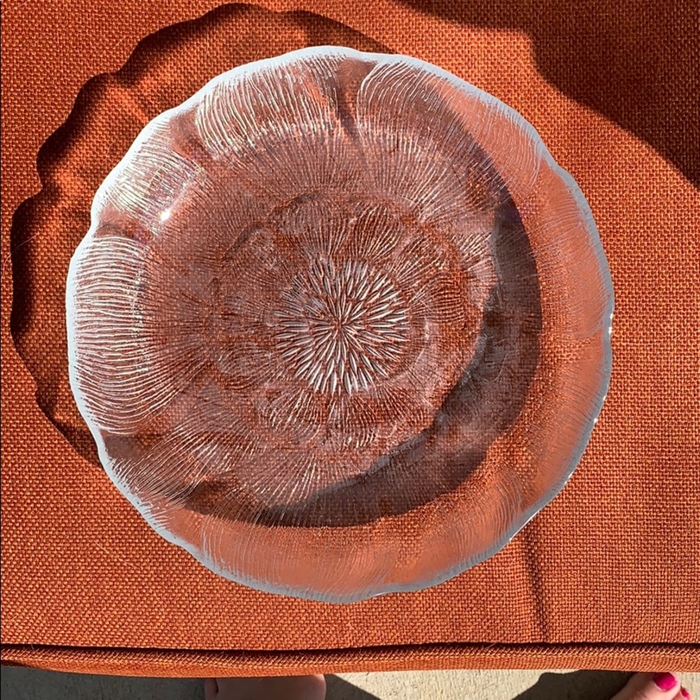 Glass salad bowls
